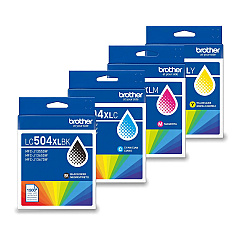 Brother LC504XL 4-Pack High Yield Ink Bundle