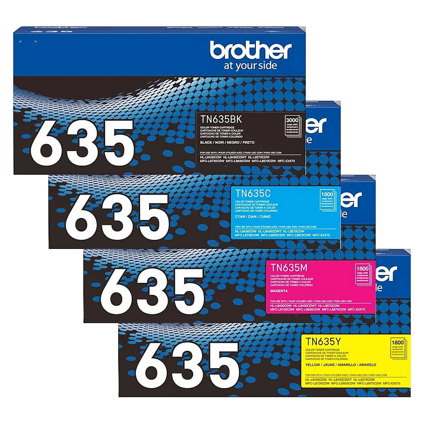 Brother TN635 Toner Cartridge 4-Pack