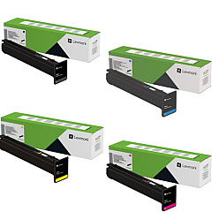  Lexmark 79L1HK0, 79L1HC0, 79L1HM0, 79L1HY0 4-Color Toner Cartridge Set 