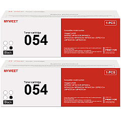 Canon 054 Genuine Black Toner Cartridge 2-Pack Compatible with LBP622Cdw, LBP623Cdw, MF641Cdw, MF642Cdw, MF644Cdw