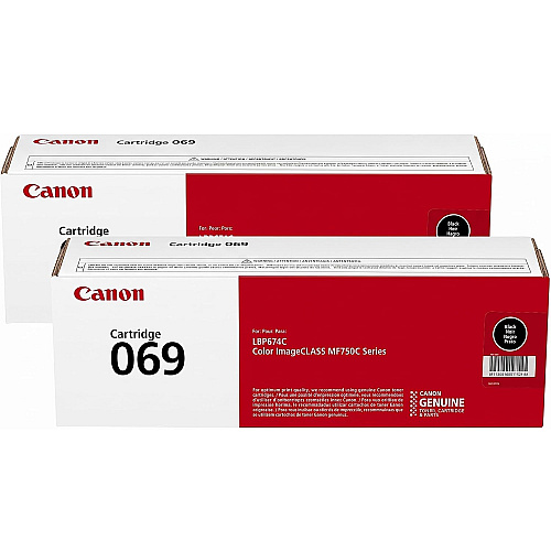 Canon 069 Black Toner Cartridge Compatible with MF753Cdw, MF751Cdw, LBP674Cdw 2-Pack