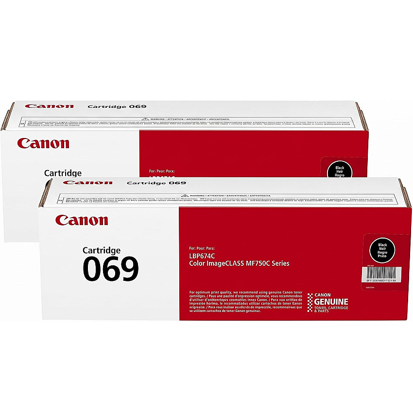 Canon 069 Black Toner Cartridge Compatible with MF753Cdw, MF751Cdw, LBP674Cdw 2-Pack