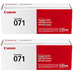 Canon Genuine 071 Black Toner Cartridge 2-Pack Compatible with LBP122dw, MF272dw, MF273dw, MF275dw Canon Genuine 071 Black Toner Cartridge 2-Pack Compatible with LBP122dw, MF272dw, MF273dw, MF275dw