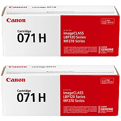 Canon Genuine 071 Black Toner Cartridge High Capacity 2-Pack Compatible with LBP122dw, MF272dw, MF273dw, MF275dw Canon Genuine 071 Black Toner Cartridge High Capacity 2-Pack Compatible with LBP122dw, MF272dw, MF273dw, MF275dw
