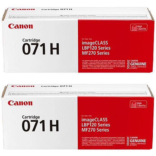 Canon Genuine 071 Black Toner Cartridge High Capacity 2-Pack Compatible with LBP122dw, MF272dw, MF273dw, MF275dw