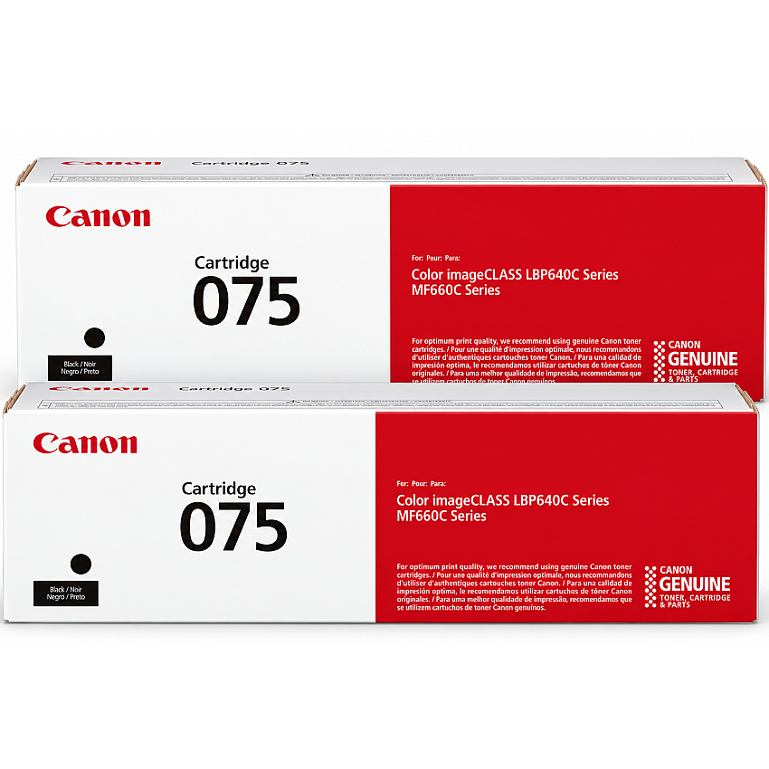 Canon 075 Black Toner Cartridge 2-Pack Compatible with Color imageCLASS MF662Cdw MF663Cdw MF665Cdw LBP646Cdw LBP647Cdw LBP640 MF660 Printer