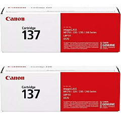 Canon Cartridge 137 Black Toner Cartridge, 9435B001AA, 2-Pack