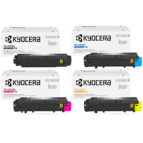 Kyocera TK-5372 Black, Cyan, Magenta, Yellow Toner Cartridge Set