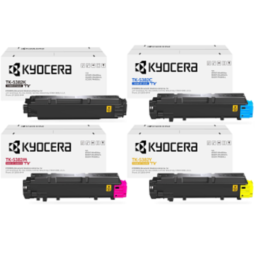 Kyocera TK-5382 Black, Cyan, Magenta, Yellow Toner Cartridge Set