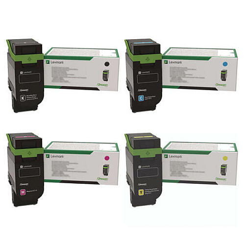 Lexmark 75M10K0, 75M10C0, 75M10M0, 75M10Y0 4-Color Toner Cartridge Set