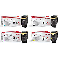 Xerox 006R04831, 006R04828, 006R04829, 006R04830 High Yield 4-Color Toner Cartridge Bundle