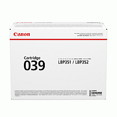 Canon 039 Black Toner Cartridge Canon 039 Black Toner Cartridge