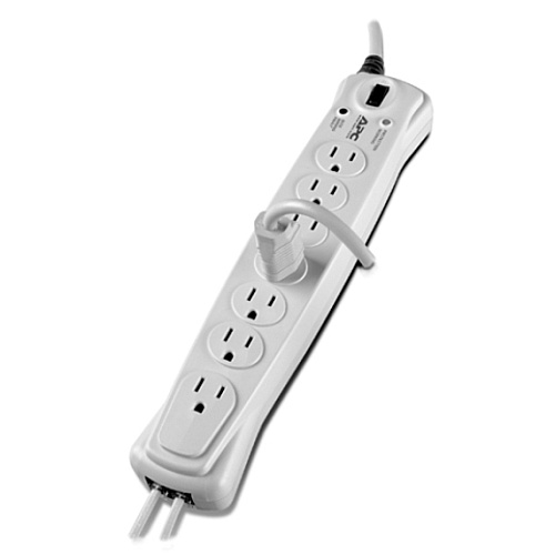 APC Basic Surge 7 Outlet W/Tel 10 Ft Cord 120V (P7T10)