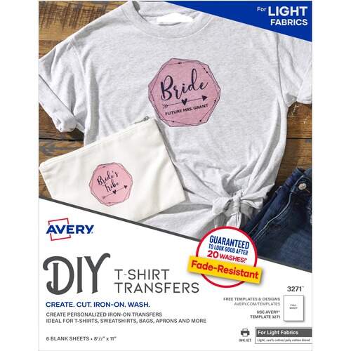 Avery Inkjet Print Iron-on Transfer Paper (3271)