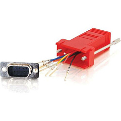C2G RJ45 to DB9 Male Modular Adapter - Red (02949) C2G RJ45 to DB9 Male Modular Adapter - Red (02949)