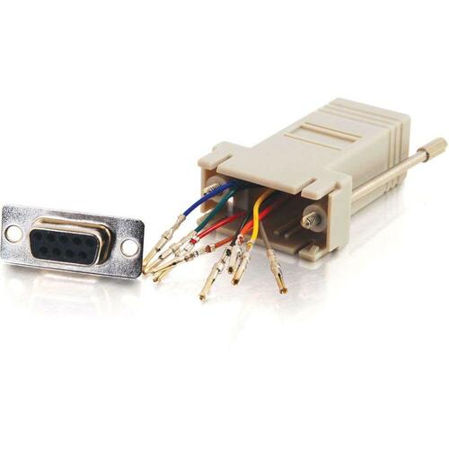 C2G RJ45 to DB9 Female Modular Adapter - Gray (02941)