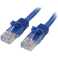 StarTech 100 ft Blue Snagless Cat5e UTP Patch Cable (RJ45PATCH100)