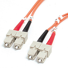 StarTech 1m Fiber Optic Cable - Multimode Duplex 62.5/125 - LSZH - SC/SC - OM1 - SC to SC Fiber Patch Cable (FIBSCSC1)