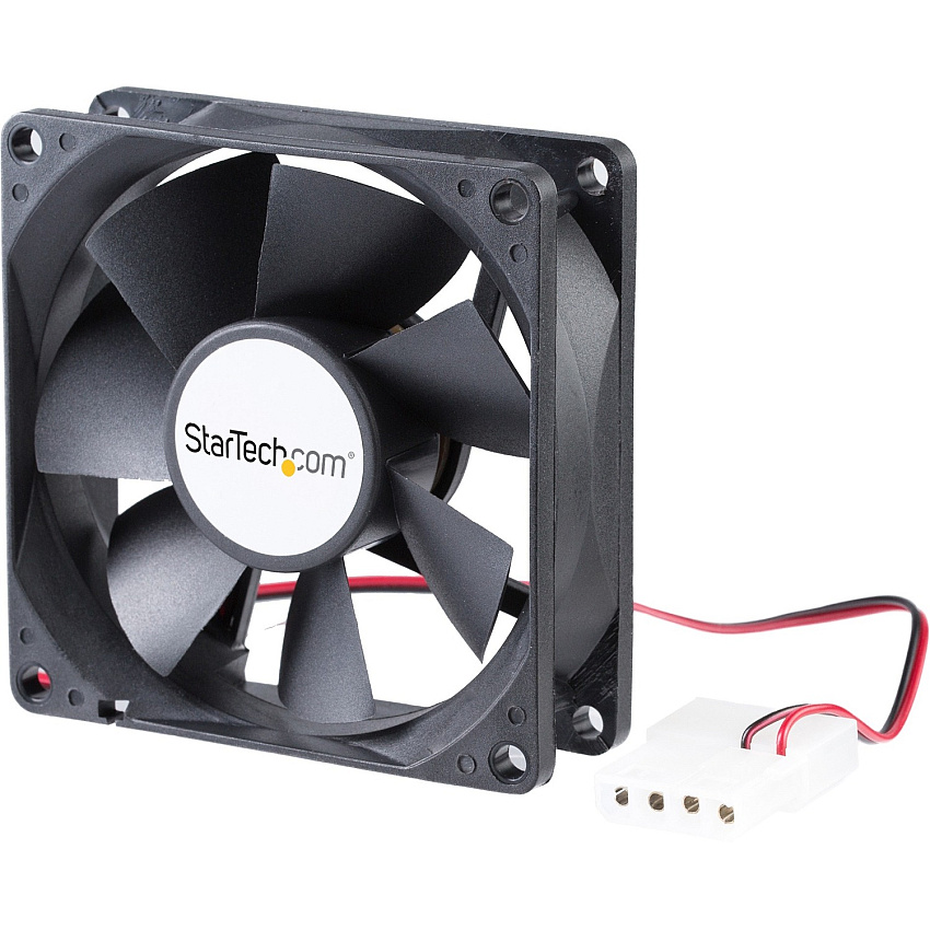 StarTech 80x25mm Dual Ball Bearing Computer Case Fan w/ LP4 Connector - System fan kit - 80 mm (FANBOX)