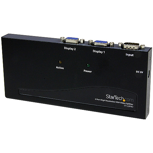 StarTech 2 Port High Resolution VGA Video Splitter - 350 MHz (ST122PRO)
