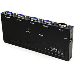 StarTech 4 Port High Resolution VGA Video Splitter - 300 MHz - VideoView Pro 47 Port High Resolution 300 MHz Video Splitter - Video splitter - 4 ports (ST124PRO) StarTech 4 Port High Resolution VGA Video Splitter - 300 MHz - VideoView Pro 47 Port High Resolution 300 MHz Video Splitter - Video splitter - 4 ports (ST124PRO)