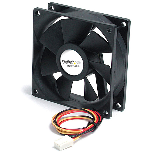 StarTech 80x25mm Ball Bearing Quiet Computer Case Fan w/ TX3 Connector - Fan Kit (FAN8X25TX3L)