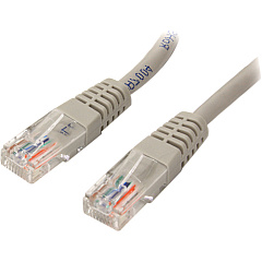 StarTech Patch cable - RJ-45 (M) - RJ-45 (M) - 6 ft - UTP - ( CAT 5e ) - Gray (M45PATCH6GR) StarTech Patch cable - RJ-45 (M) - RJ-45 (M) - 6 ft - UTP - ( CAT 5e ) - Gray (M45PATCH6GR)