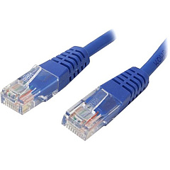 StarTech 3 ft Blue Molded Cat5e UTP Patch Cable (M45PATCH3BL)
