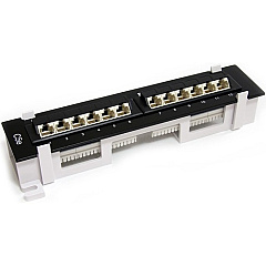 StarTech 1U 12 Port Wall Mount Cat5e 110 Patch Panel - 45 Degree (PANEL4512)