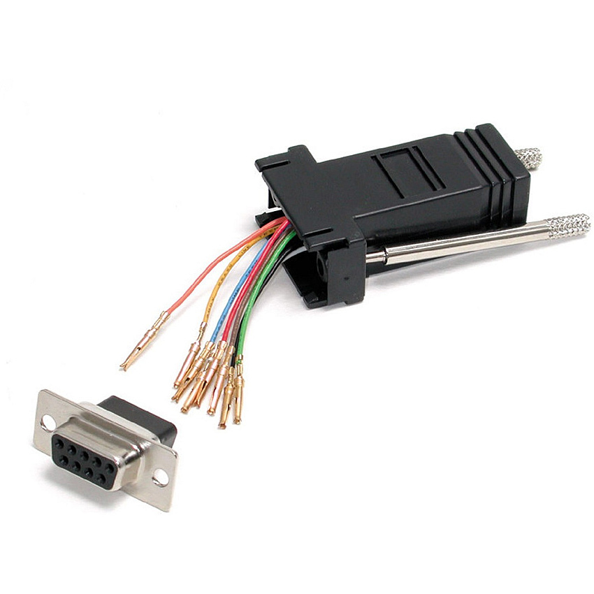 StarTech DB9 to RJ45 Modular Serial Adapter - Black (GC98FF)