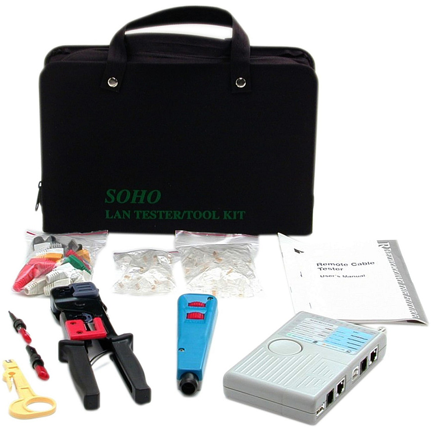 StarTech Professional RJ45 Network Installer Tool Kit with Carrying Case - Network Installation Kit - Network tool tester kit (CTK400LAN)