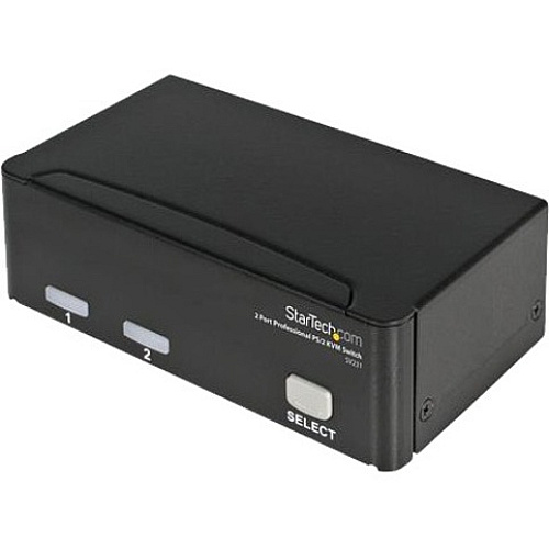 StarTech 2 Port Professional PS/2 KVM switch - PS/2 - 2 ports - 1 local user - 1U (SV231)