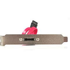 StarTech 1 Port SATA to eSATA Slot Plate Bracket - Serial ATA internal to external panel - 7 pin Serial ATA - 7 pin external Serial ATA - 30 cm (ESATAPLATE1)