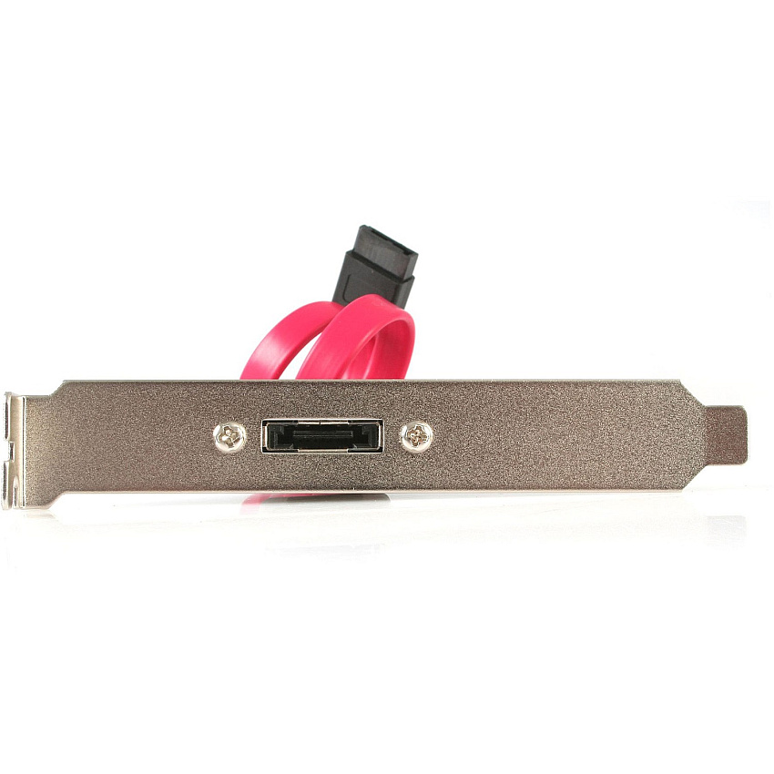 StarTech 1 Port SATA to eSATA Slot Plate Bracket - Serial ATA internal to external panel - 7 pin Serial ATA - 7 pin external Serial ATA - 30 cm (ESATAPLATE1)