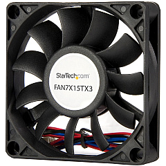 StarTech Replacement 70mm Ball Bearing CPU Case Fan - TX3 Connector - Case fan - 70 mm - black (FAN7X15TX3)
