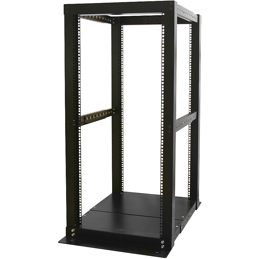 StarTech 25U Adjustable Depth 4 Post Open Frame Server Rack Cabinet (4POSTRACK25)