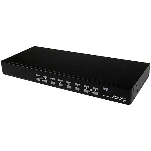 StarTech 8 Port 1U Rackmount USB PS/2 KVM Switch with OSD (SV831DUSB)