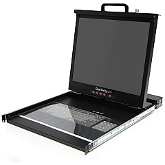 StarTech 1U 19" Rackmount LCD Rack Console w/ 16 Port KVM (RACKCONS1916)