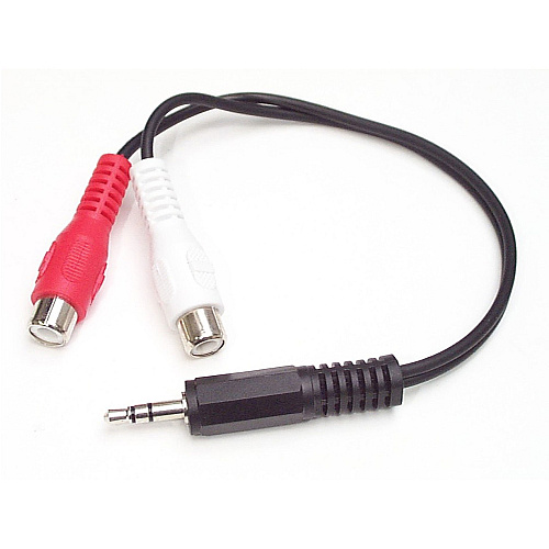 StarTech 6in Stereo Audio Cable - 3.5mm Male to 2x RCA Female (MUMFRCA)
