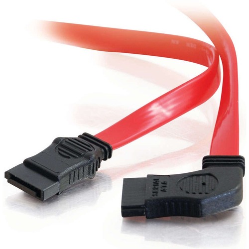 C2G 18in 7-pin 180&deg; to 90&deg; 1-Device Side Serial ATA Cable (10185)