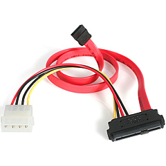 StarTech S18in SAS 29 Pin to SATA Cable with LP4 Power (SAS729PW18) StarTech S18in SAS 29 Pin to SATA Cable with LP4 Power (SAS729PW18)