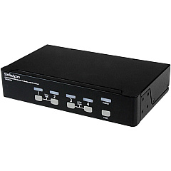 StarTech 4 Port DVI + USB KVM Switch with Audio - KVM switch - USB 2.0 Hub - 2 ports - 1 local user - 1U (SV431DVIUA) StarTech 4 Port DVI + USB KVM Switch with Audio - KVM switch - USB 2.0 Hub - 2 ports - 1 local user - 1U (SV431DVIUA)