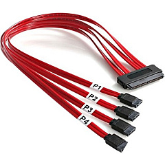 StarTech 50cm Serial Attached SCSI SAS Cable - SFF-8484 to 4x SATA (SAS84S450) StarTech 50cm Serial Attached SCSI SAS Cable - SFF-8484 to 4x SATA (SAS84S450)