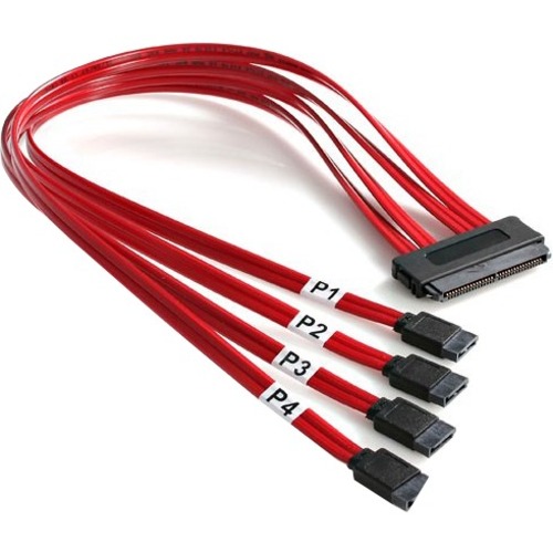 StarTech 50cm Serial Attached SCSI SAS Cable - SFF-8484 to 4x SATA (SAS84S450)