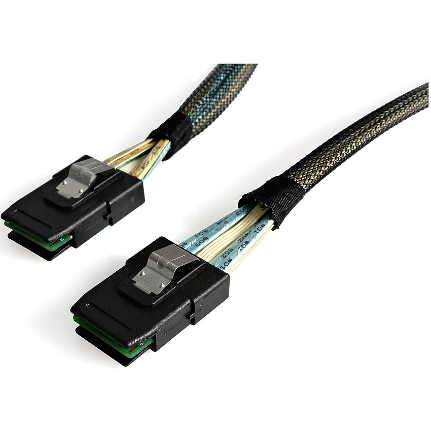 StarTech 50cm Internal Mini-SAS Cable SFF-8087 To SFF-8087 & Sideband - Serial Attached SCSI (SAS) internal cable - with Sidebands - 4-Lane - 36 pin 4i Mini MultiLane - 36 pin 4i Mini MultiLane - 50 cm (SAS878750)