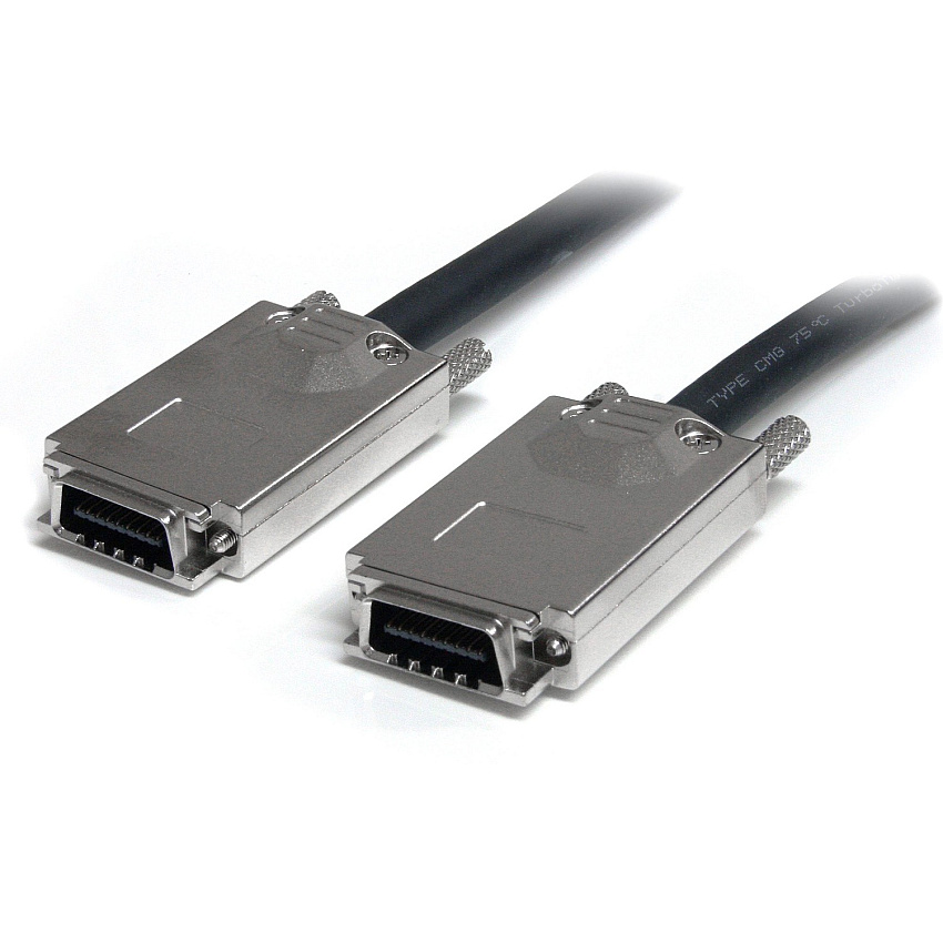 StarTech 100cm Serial Attached SCSI SAS Cable - SFF-8470 to SFF-8470 - erial Attached SCSI (SAS) external cable - 4-Lane - 4x InfiniBand - 4x InfiniBand (SAS7070S100)