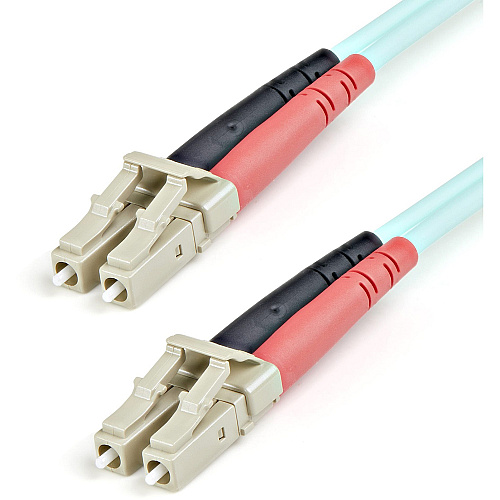 StarTech 1m Fiber Optic Cable - 10 Gb Aqua - Multimode Duplex 50/125 - LSZH - LC/LC - OM3 - LC to LC Fiber Patch Cable (A50FBLCLC1)