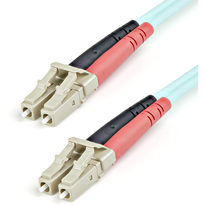 StarTech 1m Fiber Optic Cable - 10 Gb Aqua - Multimode Duplex 50/125 - LSZH - LC/LC - OM3 - LC to LC Fiber Patch Cable (A50FBLCLC1)