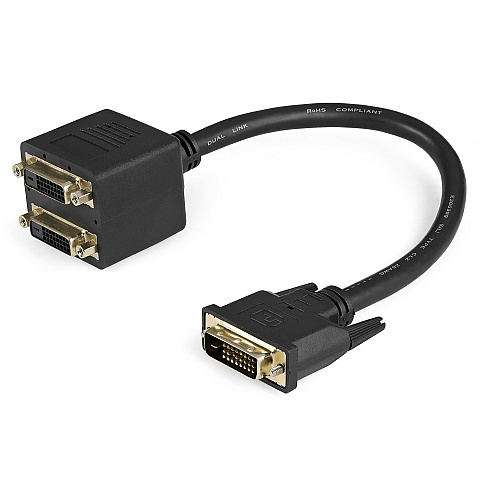 StarTech 1 ft DVI-D to 2x DVI-D Digital Video Splitter Cable - M/F (DVISPL1DD)