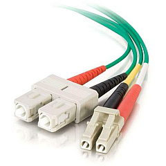 C2G-2m LC-SC 62.5/125 OM1 Duplex Multimode Fiber Optic Cable (Plenum-Rated) - Green (37551) C2G-2m LC-SC 62.5/125 OM1 Duplex Multimode Fiber Optic Cable (Plenum-Rated) - Green (37551)